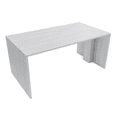 thumbnail image 1 of Wide  Collaborative Table | 4 Person Face-To-Face Desk | 3x5 All Laminate Teaming Table | White Cypress, 1 of 8