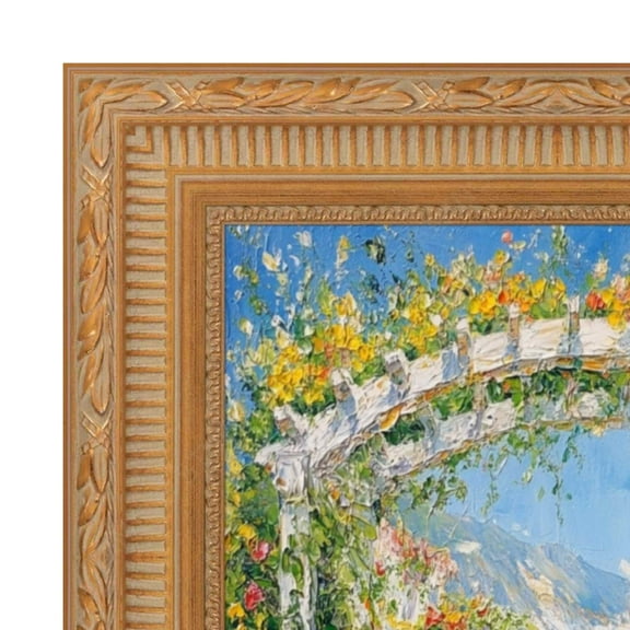 Wide Colosseum Gold Leaf Scoop Picture Frame 30x30 frame