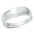 thumbnail image 1 of Wide Concave Chunk Ring .925 Sterling Silver Band Jewelry Female Male Unisex Size 5, 1 of 4