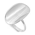 thumbnail image 1 of Wide Concave Curved Oval Statement Ring .925 Sterling Silver Band Jewelry Female Male Unisex Size 6, 1 of 4