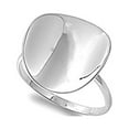 thumbnail image 1 of Wide Concave Round Statement Ring .925 Sterling Silver Band Jewelry Female Male Unisex Size 10, 1 of 4