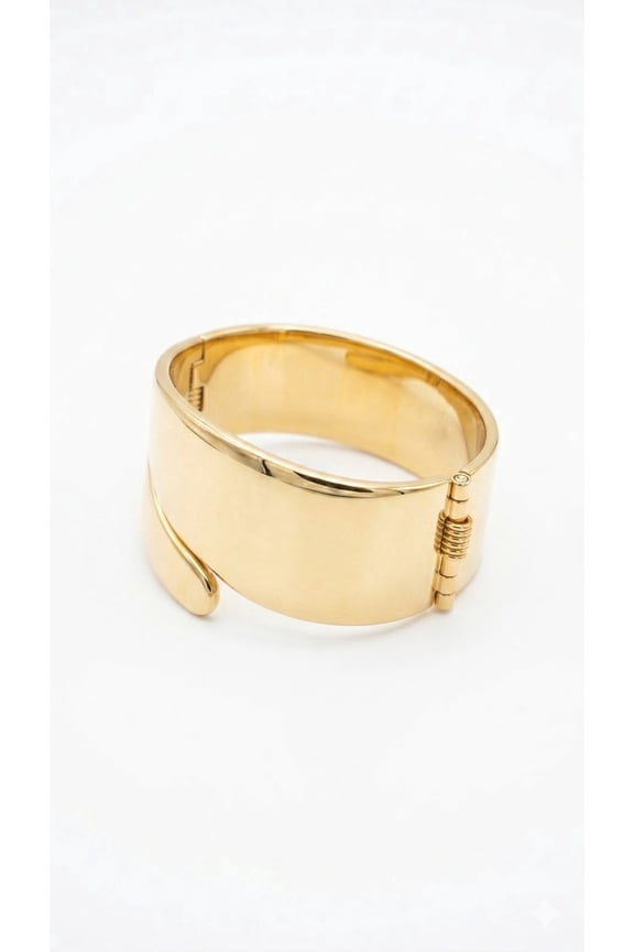 Wide Cuff Bracelet for Women Smooth Finish Hinged Design Adjustable Fit Statement Jewelry Stylish Daily Wear Minimal Elegant Accessory