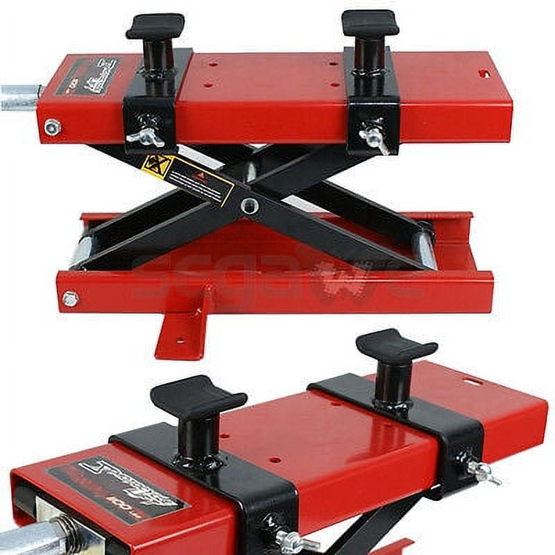 Wide Deck 1100 LB Motorcycle Center Scissor Lift Jack Hoist Stand Bikes