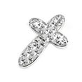 thumbnail image 1 of Wide Diamond-Cut Cross Pendant .925 Sterling Silver Flat Religious Biker Charm Jewelry Female Unisex, 1 of 3