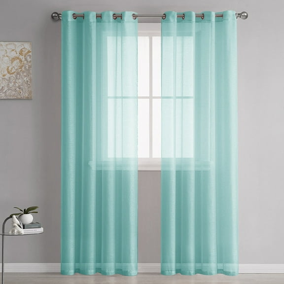 Wide Drapes for Sliding Glass Door,Window Treatments for Patio Doors Pleated Back Tab Privacy Linen Sheer Curtains for Living Room 98 inches Long 1Panels Set