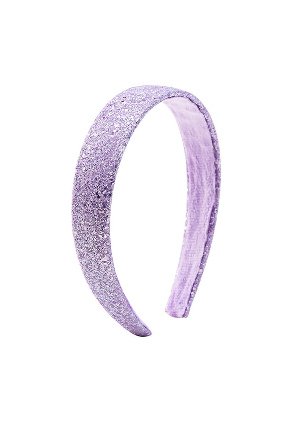 Wide Edge Fine Sparkling High Skull Headband | Wedding Headpiece, Hairstyle Decoration | Holiday Gift