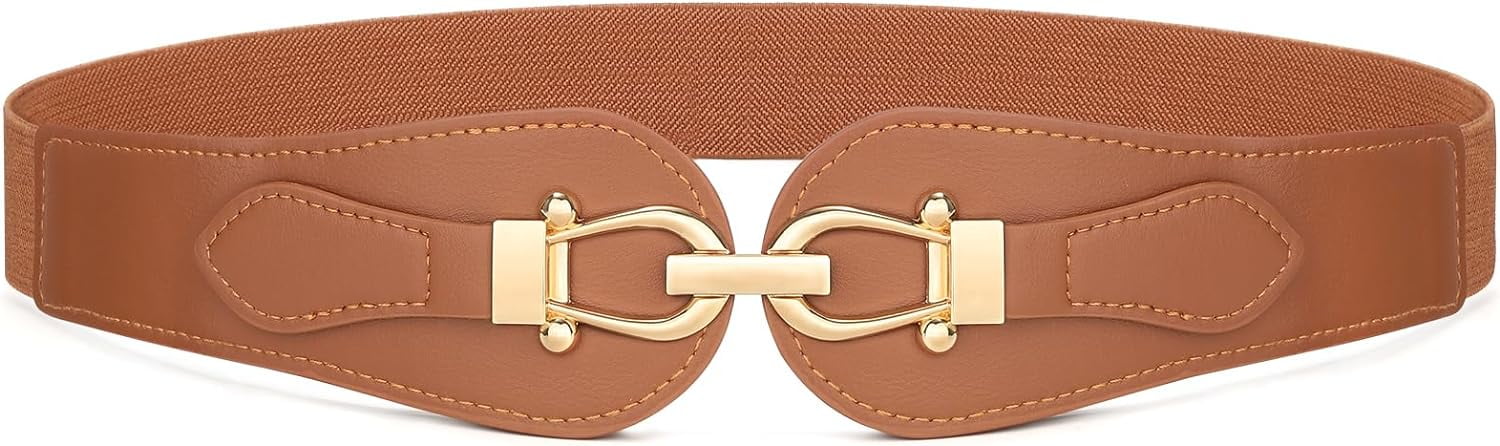 Wide Elastic Belts for Women Stretch Ladies Waist Belt with 