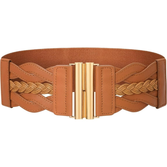 Wide Elastic Dress Belts for Women Vintage Stretchy Waist Belt Cinch Belt