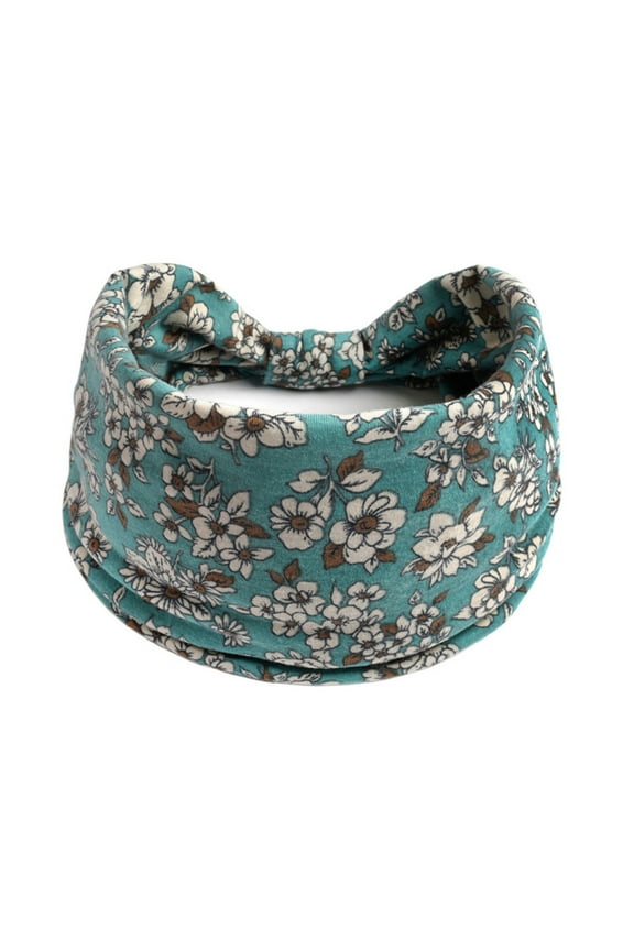 Wide Elastic Headband Hair Headband Ladies Yoga Hijab Exercise Wicking Headband Elastic Non-Slip Headband Knotted Running Sports Headband