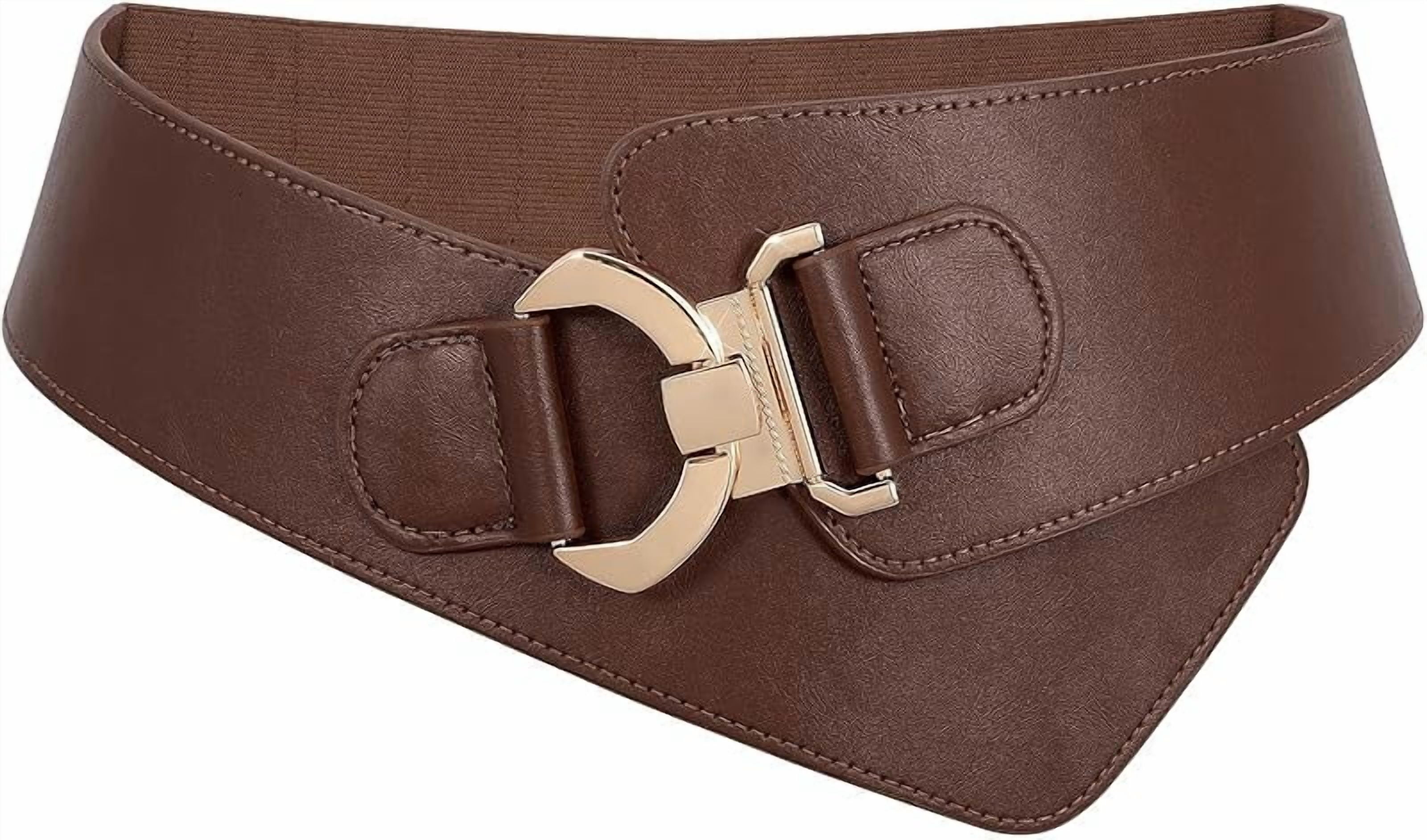 6213 Thick Brown Belts For Women Wide Elastic Waist Dress Belt 61Muc6+HbVL._AC_UY1000_.jpg main image 3