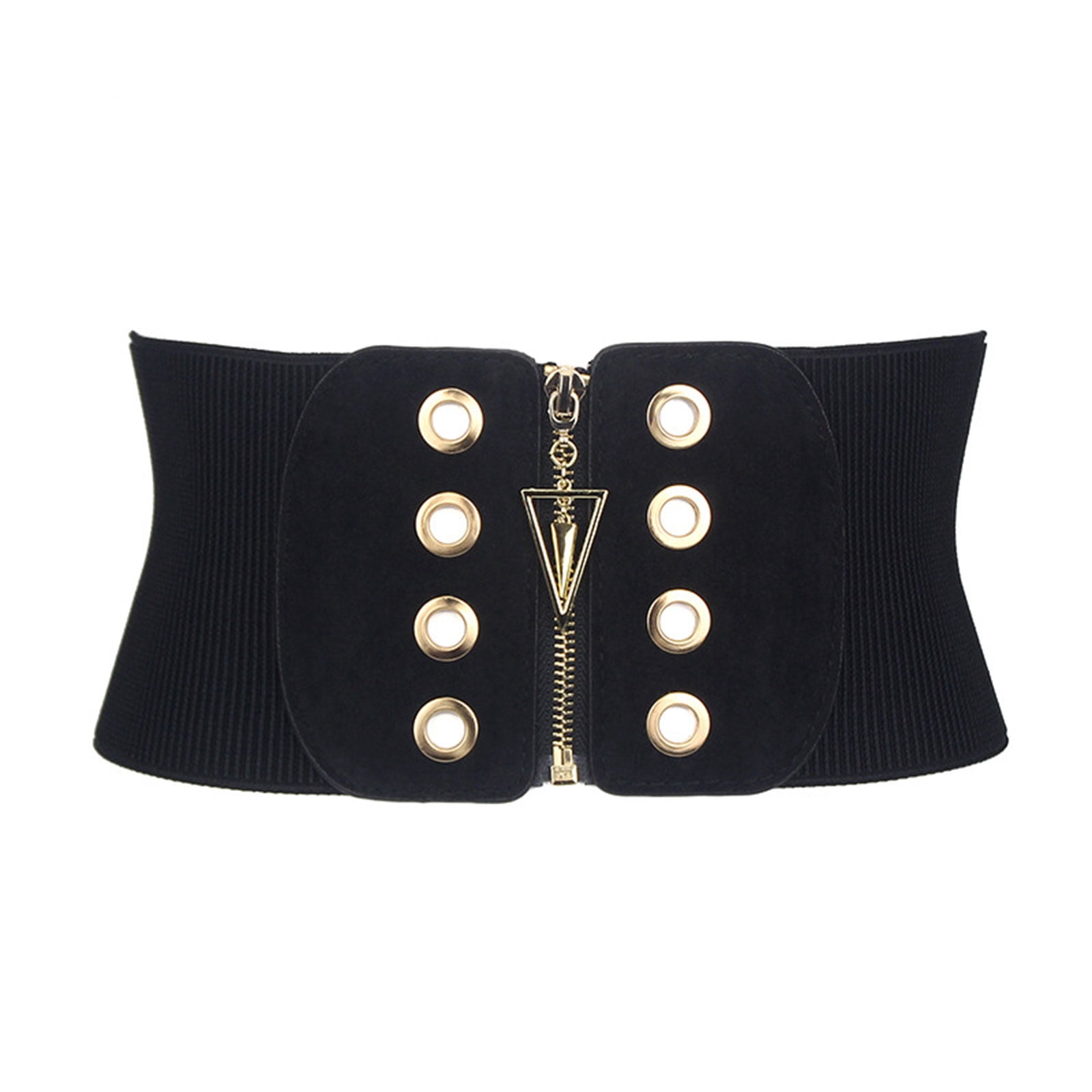 Corsette Zip Elastic Belt Black Zipper Buckle Corset Belt for Women | Waist Cincher main image 3