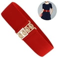 thumbnail image 1 of Wide Elastic Waist Cinch Stretch Waistband Retro Clasp Buckle Belt, 1 of 8