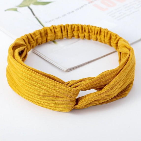 Wide Elastic Yoga/Sports Sweatband/Headband for Women and Girls in Solid Colors