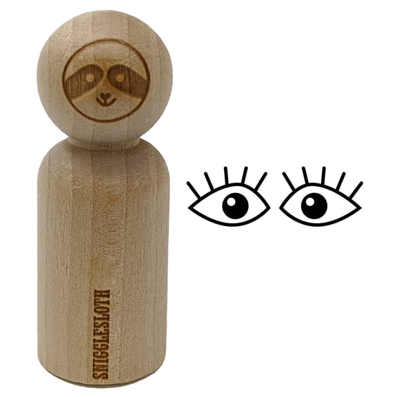Wide Eyes with Eyelashes Rubber Stamp for Scrapbooking Crafting Stamping - Small 3/4 Inch