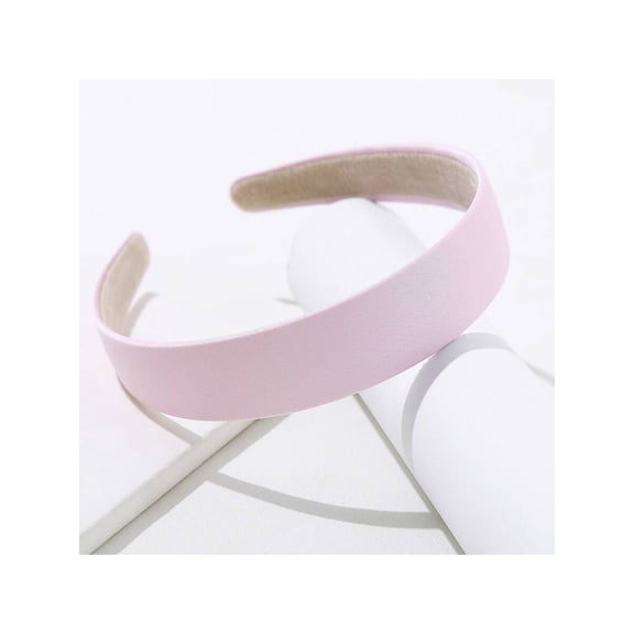 Wide Fabric Headband In Pink, Minimalist Hair Accessory For Women
