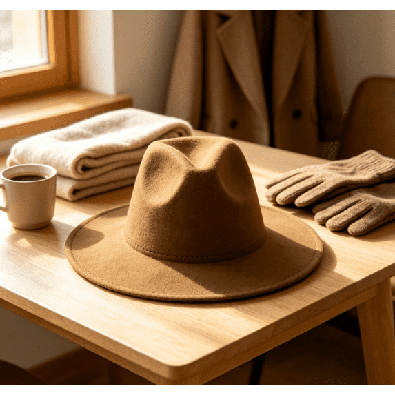 Wide Fedora Wool Hat for Women Men, Classic Trendy Panama Style Dress Hat, Fashion Party Travel Outdoor Formal Fedora Hat,Kh