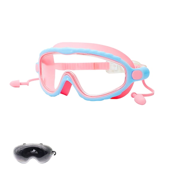 Wide Field Waterproof Swimming Goggles with Soft Silicone Frame, Adjustable Straps, High-Definition Lenses, Fog Resistance, and Wide-Angle Vision
