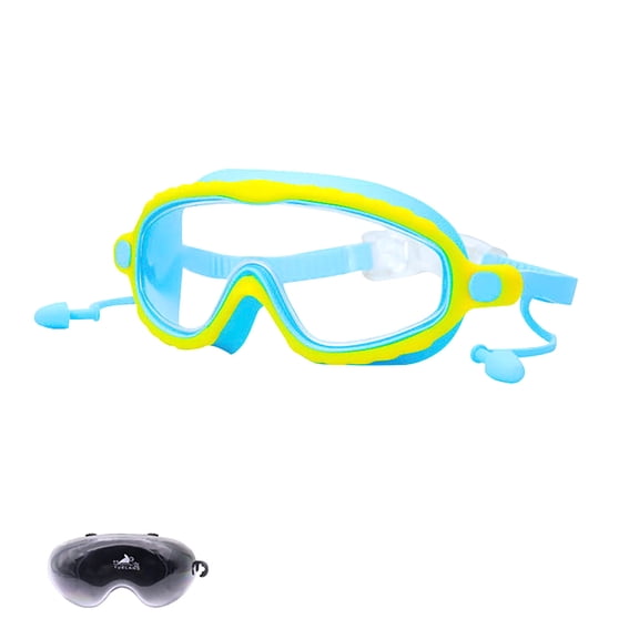 Wide Field Waterproof Swimming Goggles with Soft Silicone Frame, Adjustable Straps, High-Definition Lenses, Fog Resistance, and Wide-Angle Vision
