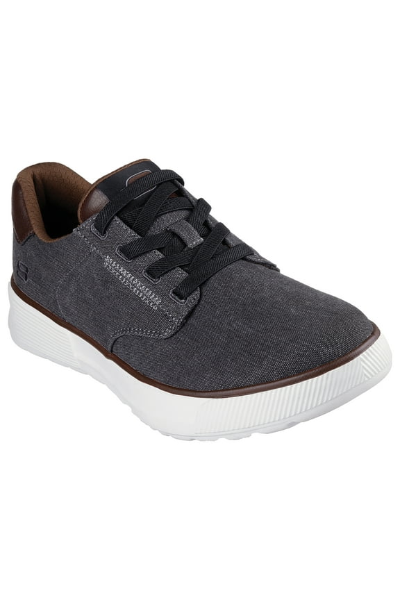 Sketchers Men's Relaxed Fit: Smooth Toe Canvas Bungee Lace Sneaker (Wide Width Available)