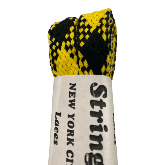 Wide Flat Athletic 45 Inch Shoe Laces Cotton Made in USA from the 80s