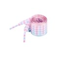 thumbnail image 1 of INSPIRE CHIC Wide Flat Checkered Shoelaces Fabric Ribbon Plaid Fantastic Shoe Laces for Sneaker Sport Shoes 2 Pairs Light Pink Blue 140cm/55.1", 1 of 5