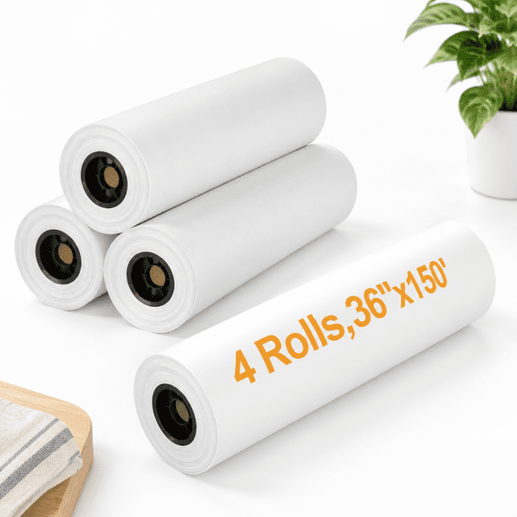 Wide Format CAD Bond Plotter Paper Rolls, 36 In X 150 Ft, 4-Pack for Engineering Plans, Gis Maps & Architectural Designs