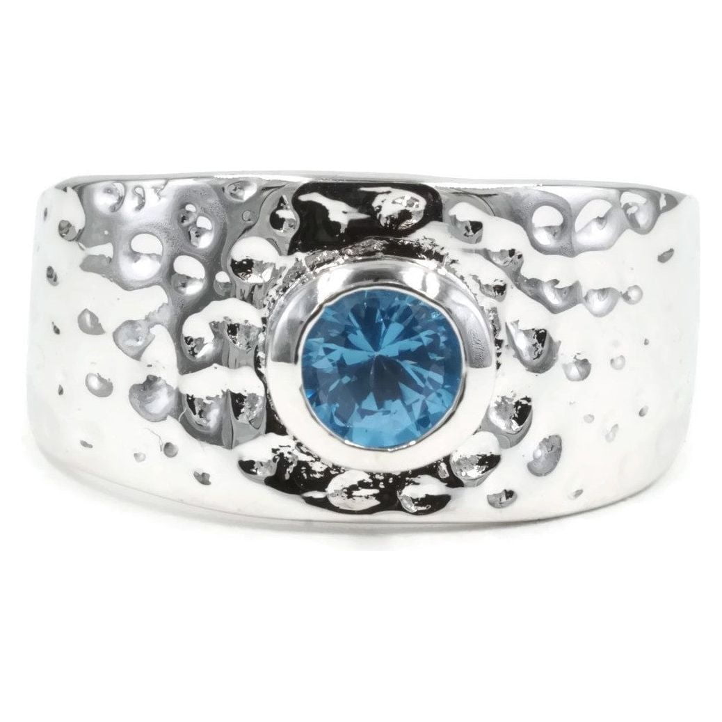 Blue stone band ring deals