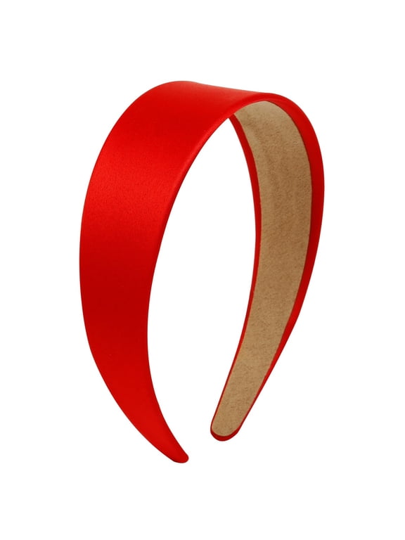 Wide Headband For Women Satin Hair Band Non Fashion Accessory Cute Red Headbands For Girls Thick Comfortable Hair Bands