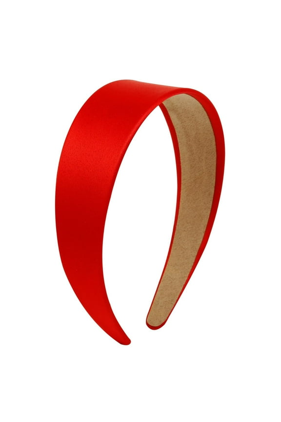 Wide Headband For Women Satin Hair Band Non Fashion Accessory Cute Red Headbands For Girls Thick Comfortable Hair Bands