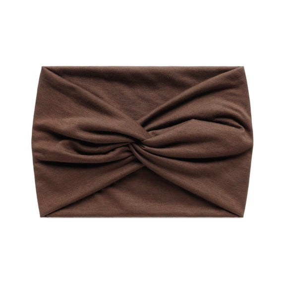 Wide Headband for Women Non-Slip Elastic Large African Turban Headwrap Ideal for Yoga,Workouts,Running African Turban Headwrap turban headbands for women Brown One Size
