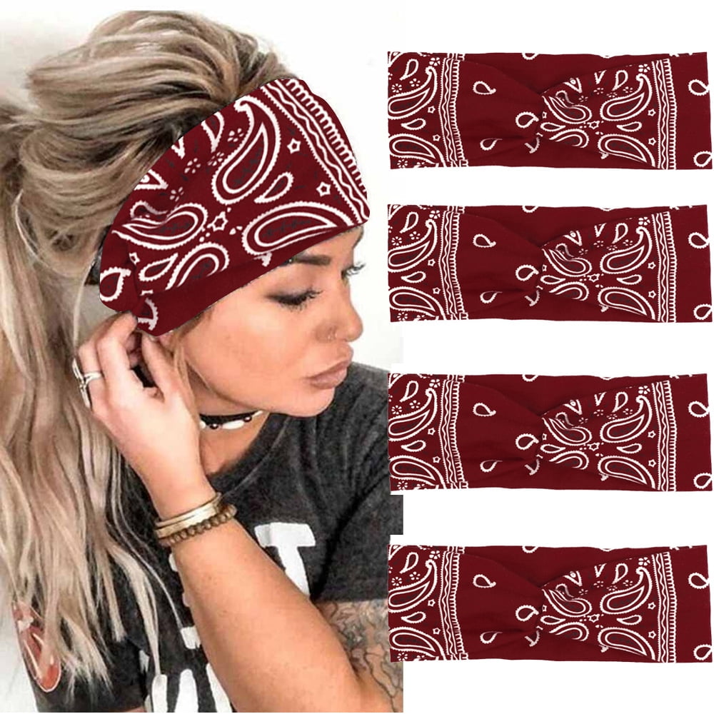 Wide Headbands Knot Turban Headband Hair Band Elastic Plain  display picture 1