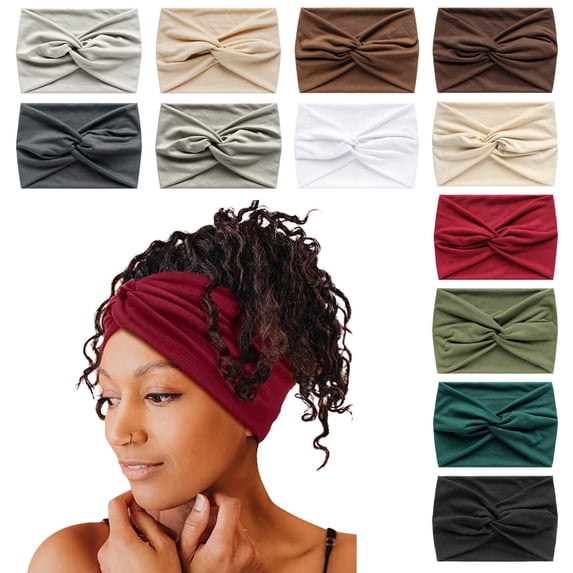 Wide Headbands for Women Non Slip Sport Headband Colorful Hair Bands Workout Sweatband Fashion Yoga Running Elastic Sports Headbands Soft Hair Bands Jn One Size