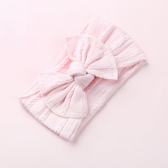 Wide Headbands for Girls Cute Head Bands Size 1-3 Toddlers Kids Trendy Bowknot Stretchy Solid Color Soft Warm Headband