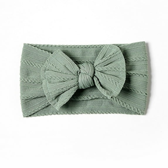Wide Headbands for Girls Cute Head Bands Size 1-3 Toddlers Kids Trendy Bowknot Stretchy Solid Color Soft Warm Headband