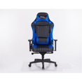 thumbnail image 1 of Wide High Back Gaming Office Chair with Firm Headrest Pillow Support Kappa - Blue & Black, 1 of 9