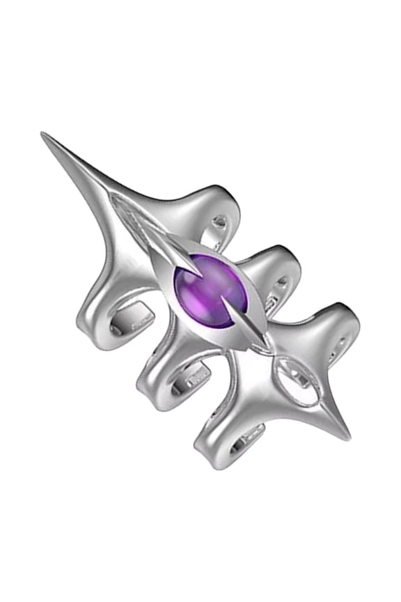 Wide Inspired Three Layer Spikes Open Rings For Mysterious And Personality Expression Featuring Adjustable Fit