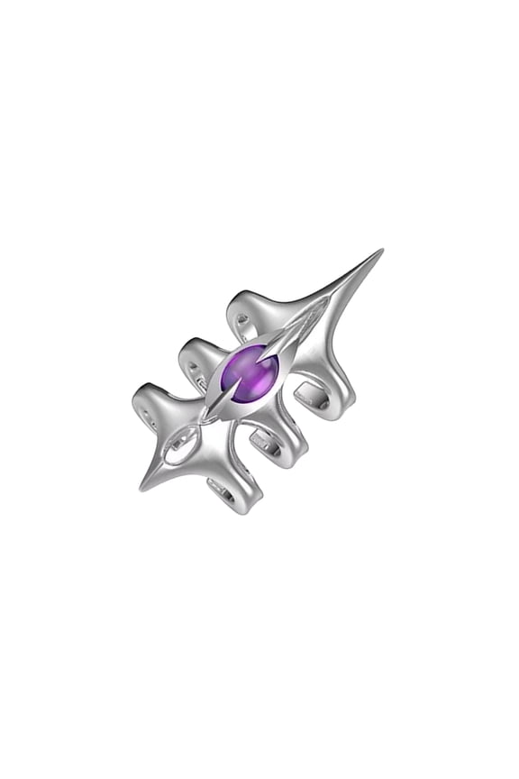 Wide Inspired Three Layer Spikes Open Rings For Mysterious And Personality Expression Featuring Adjustable Fit