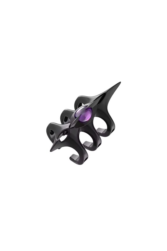 Wide Inspired Three Layer Spikes Open Rings For Mysterious And Personality Expression Featuring Adjustable Fit