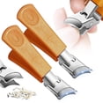thumbnail image 1 of Wide Jaw Opening Anti-Splash Slanted Nail Clipper, 2025 Curved Toenail Clippers for Thick Toenails Fingernail and Toenail Clipper Cutters Angled Nail Clippers (Black+Orange, 2Pack), 1 of 6