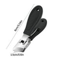 thumbnail image 1 of Wide Jaw Opening Anti-Splash Slanted Nail Clipper, Fingernail and Toenail Clippers Clippers for Ingrown Nails, Curved Toenail Clippers for Thick Nails, Household Slanted Nail Clippers (Black), 1 of 5