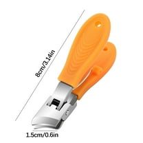Wide Jaw Opening Anti-Splash Slanted Nail Clipper, Fingernail and Toenail Clippers Clippers for Ingrown Nails, Curved Toenail Clippers for Thick Nails, Household Slanted Nail Clippers (Orange)