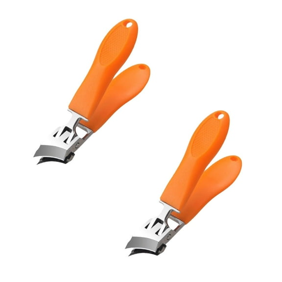 Wide Jaw Opening Anti-Splash Thick Nail Clipper,Portable Fingernail and Toenail Clipper Cutters,Slanted Curved Nail Clippers for Seniors Men Women