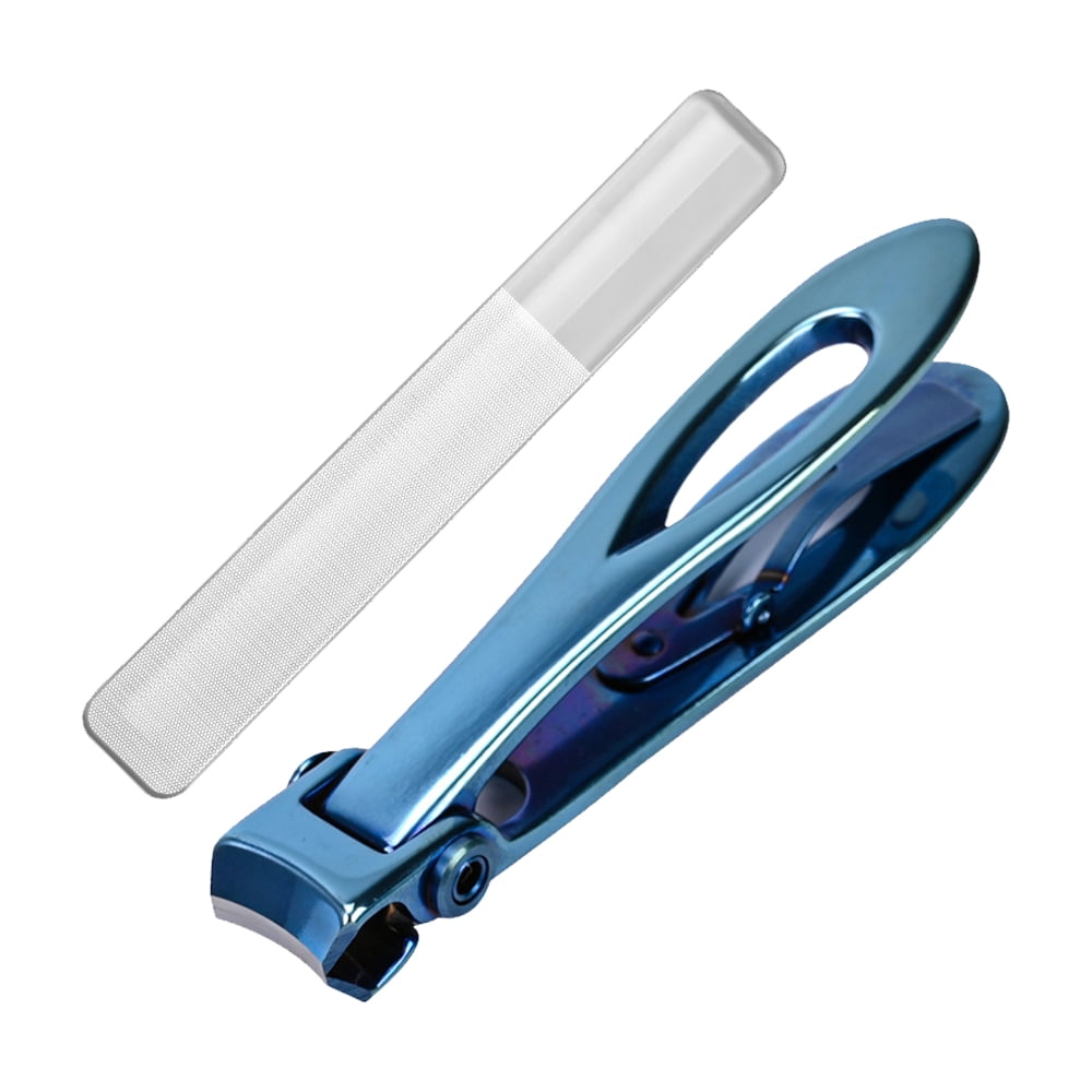 Coupe-ongles Et Coupe-cuticules Large Mâchoire - En Acier Inoxydable, 2 En 1 Avec Lime, Lot De 1