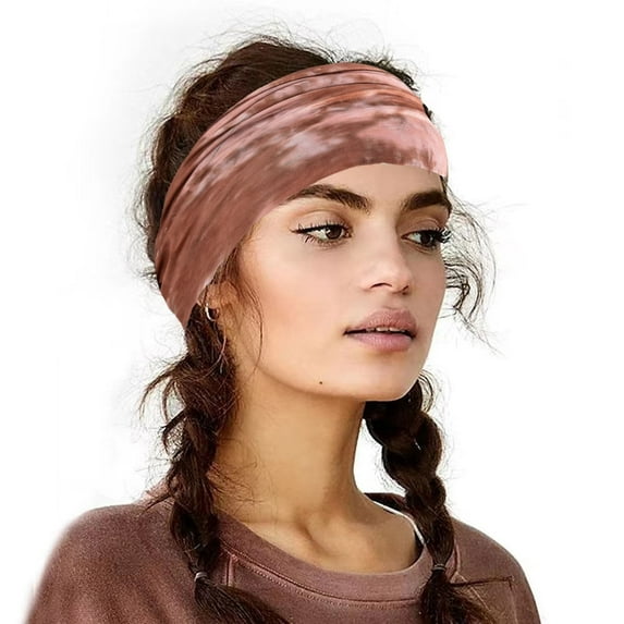 Wide Knotted Headband for Women - Tie Dye Non-Elastc Hairband, Stylish & Comfortable Headband, Multi-Use Hair Accessory for Women, Fashionable Hair Tie for Sports & Casual Wear Hal Makeup Organizers