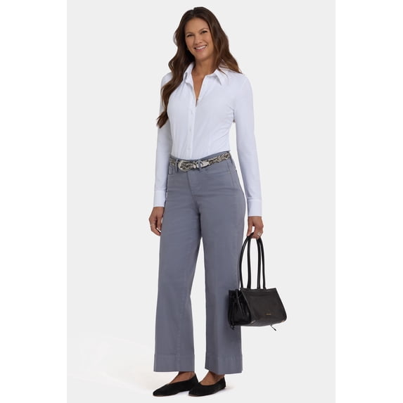 NYDJ Women's Wide Leg Ankle Jeans With 3" Hems, Available in Regular, Petite