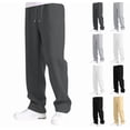 thumbnail image 1 of Wide Leg Baggy Cargo Sweatpants for Boys Elastic Waist Pants Open Bottom Straight Work Athletic Joggers Pants Dark Gray S, 1 of 3