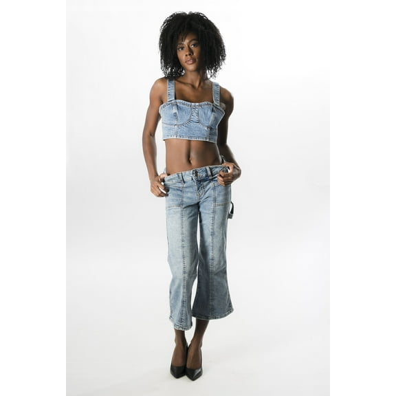 Wide-Leg Baggy Carpenter Capri