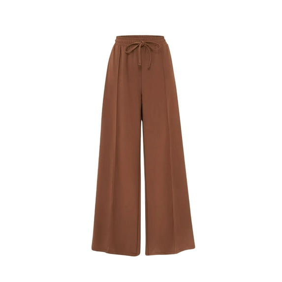 Wide Leg Elastic Waist Jersey Pants