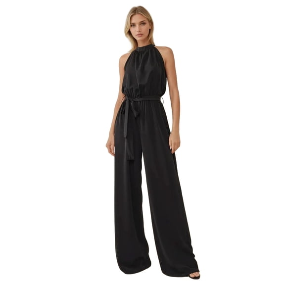 Wide Leg Halter Neck Jumpsuit