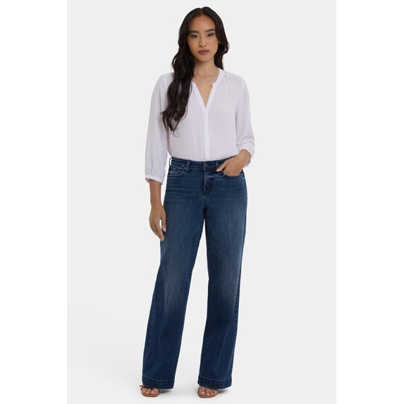 NYDJ Women's Wide Leg Jeans In Petite With 1 1/2" Hems